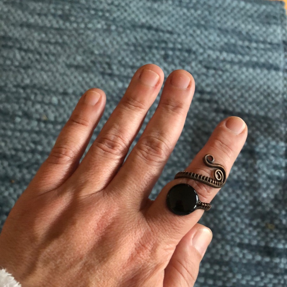 Handmade wire wrap ring